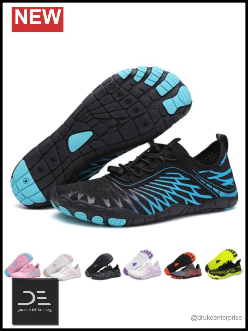 Barefoot Shoes with Wide Toe Box, Non-Slip Breathable Water Shoes for Hiking